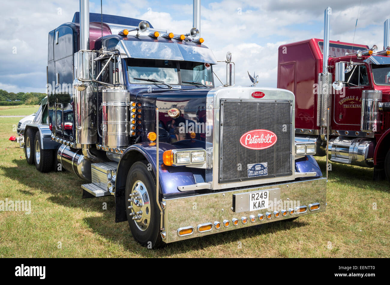 American Peterbilt truck at an English show 2014 Stock Photo