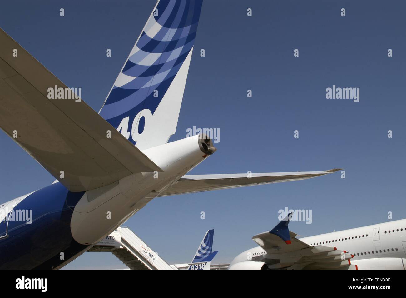 Airbus A  340 airliner Stock Photo