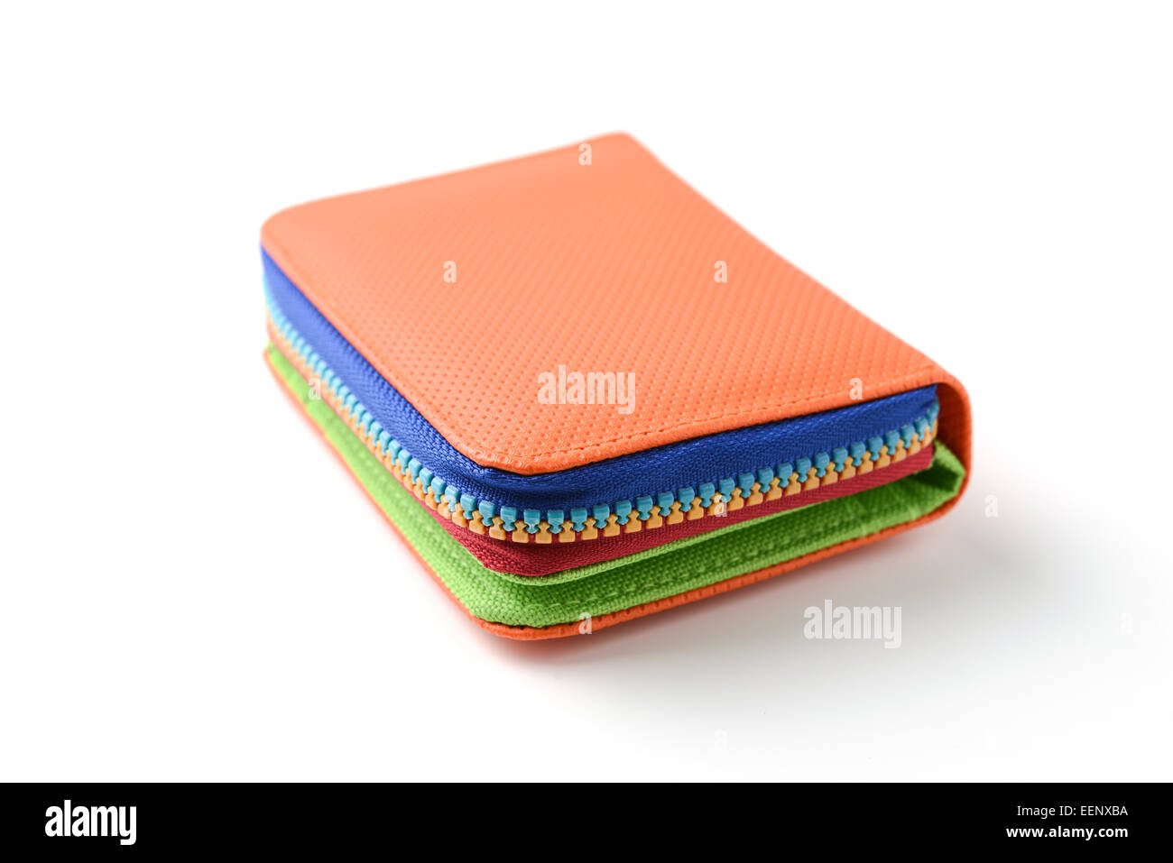 colorful wallet isolated on white Stock Photo