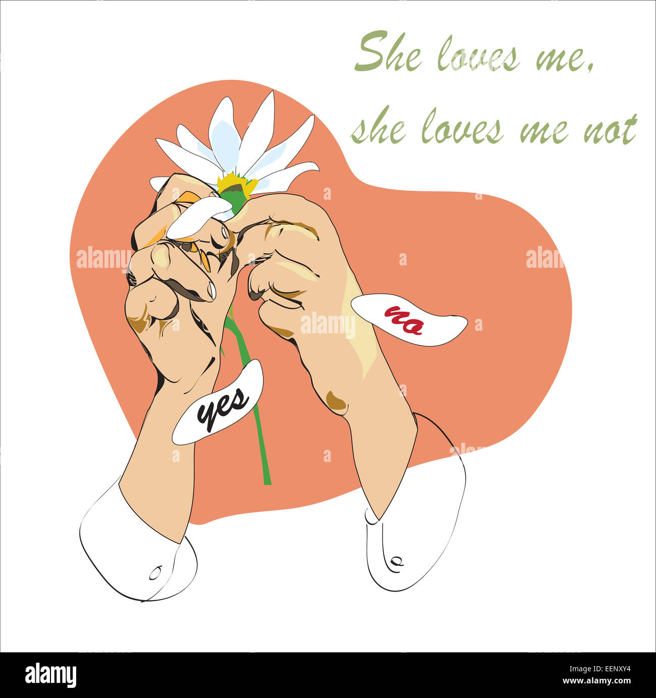 She loves me she loves me not hi-res stock photography and images