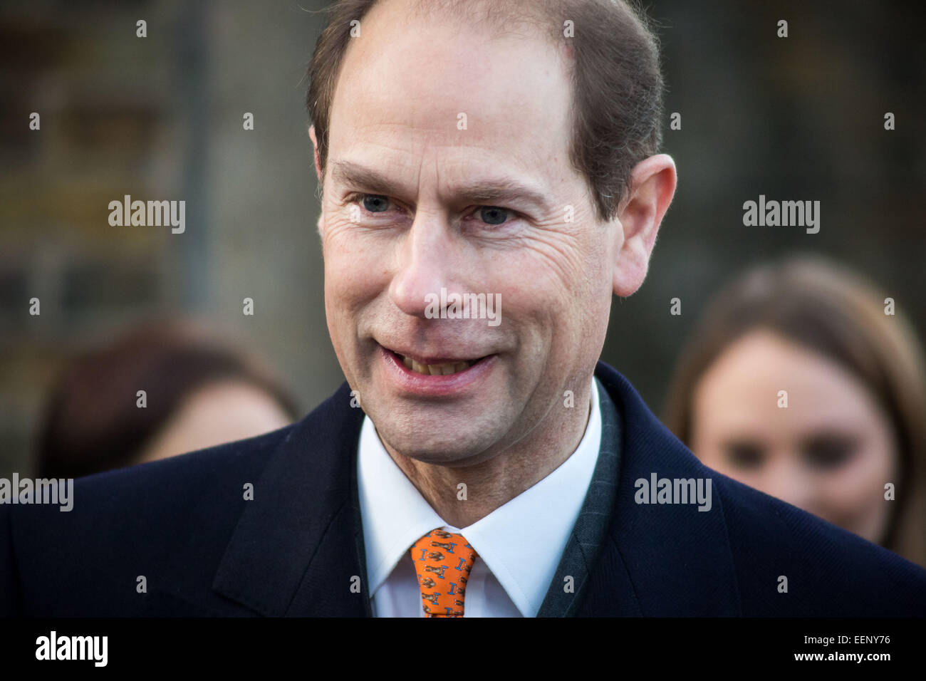 London, UK. 20th Jan, 2015. The Earl and Countess of Wessex attend an engagement in support of The Queen's Diamond Jubilee Trust and Tomorrow's People charity on The Countess' 50th birthday at St. Anselm's Church, Kennington. Credit: Guy Corbishley/Alamy Live News Stock Photo