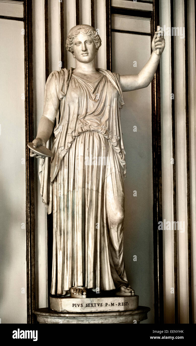 Demeter restaured as Hera Roman Rome Capitoline Museum Italy Italian Stock Photo