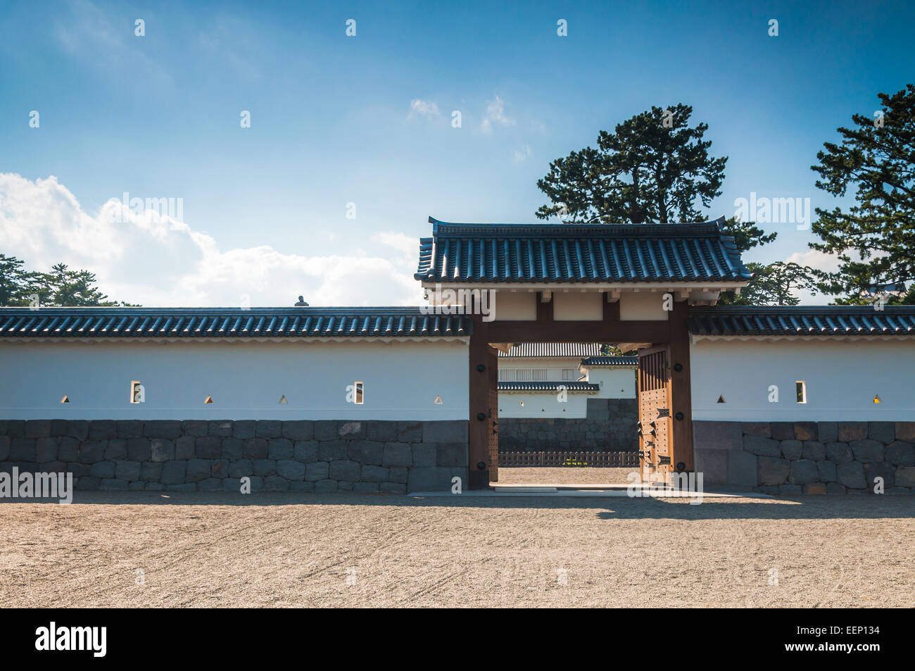 Traditional Japanese architecture at Odawara Castle in Odawara, Japan. Stock Photo