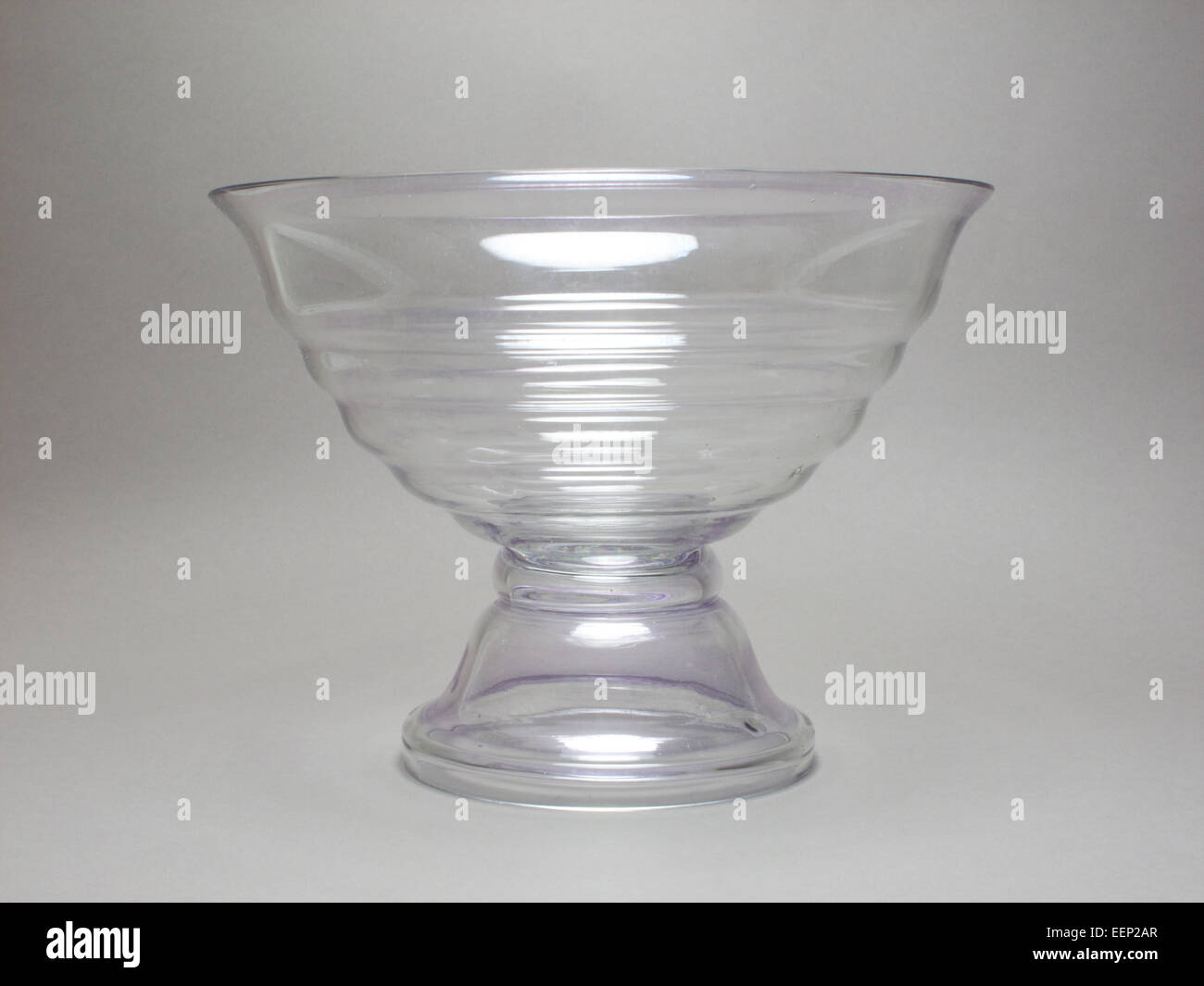 Art Deco glass pedestal bowl Stock Photo