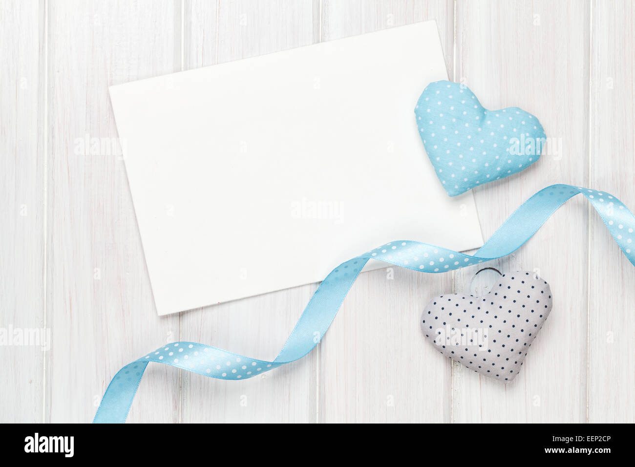 Photo frame or greeting card and handmaded valentines day toy hearts ...