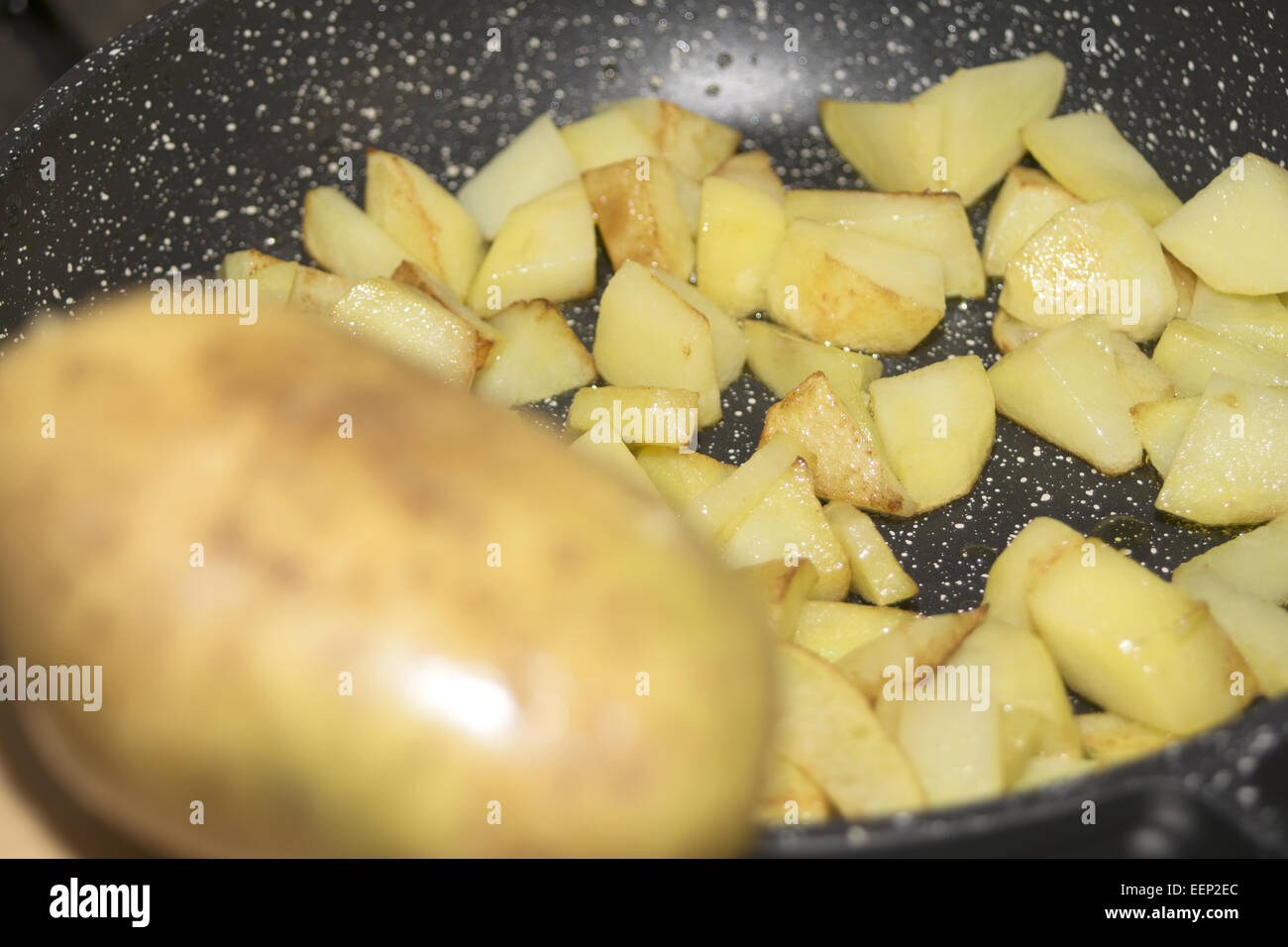 healthy vegetables potatoes in pan Stock Photo Alamy