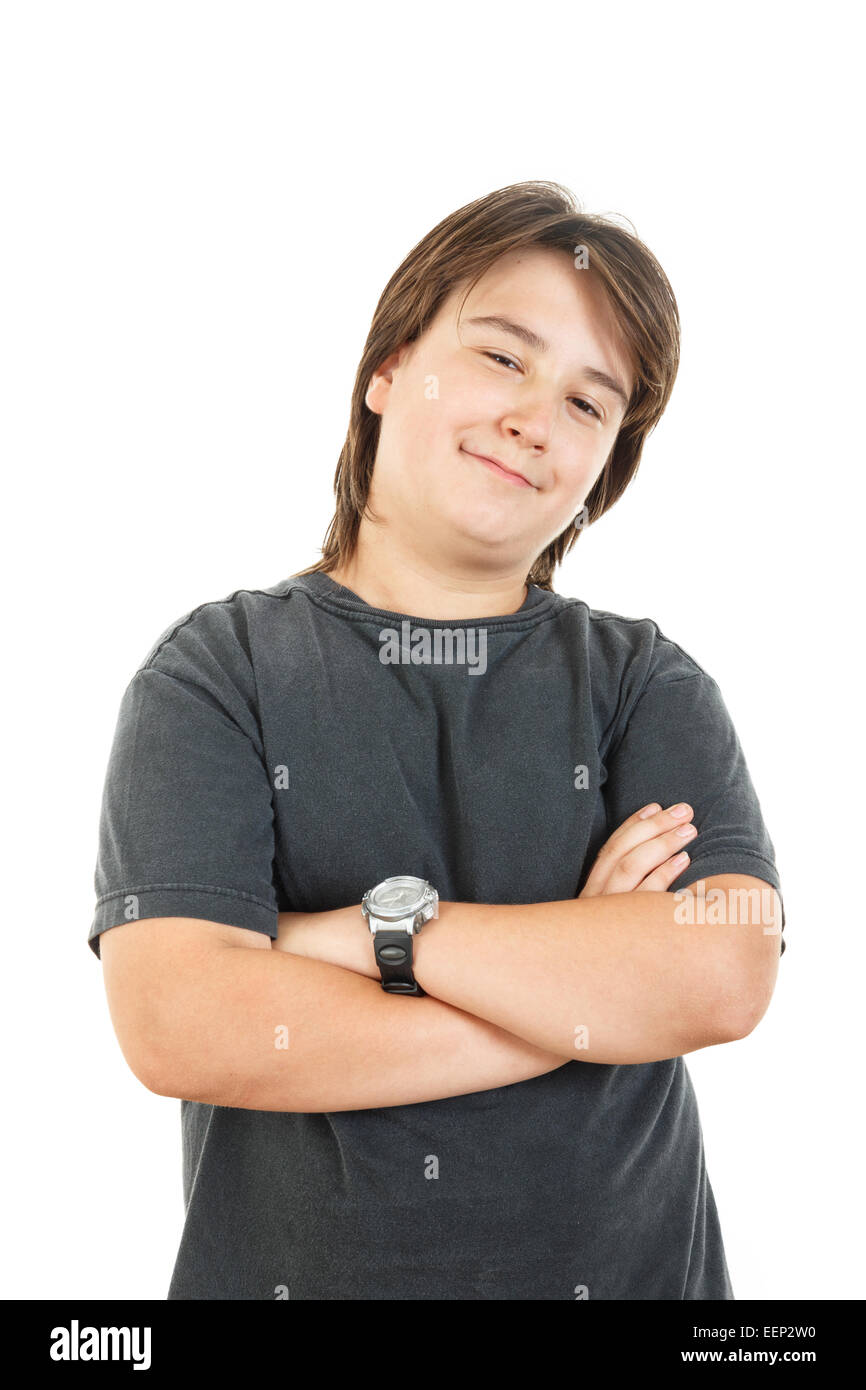 cute young male chubby kid or boy smiling and confidently posing in ...