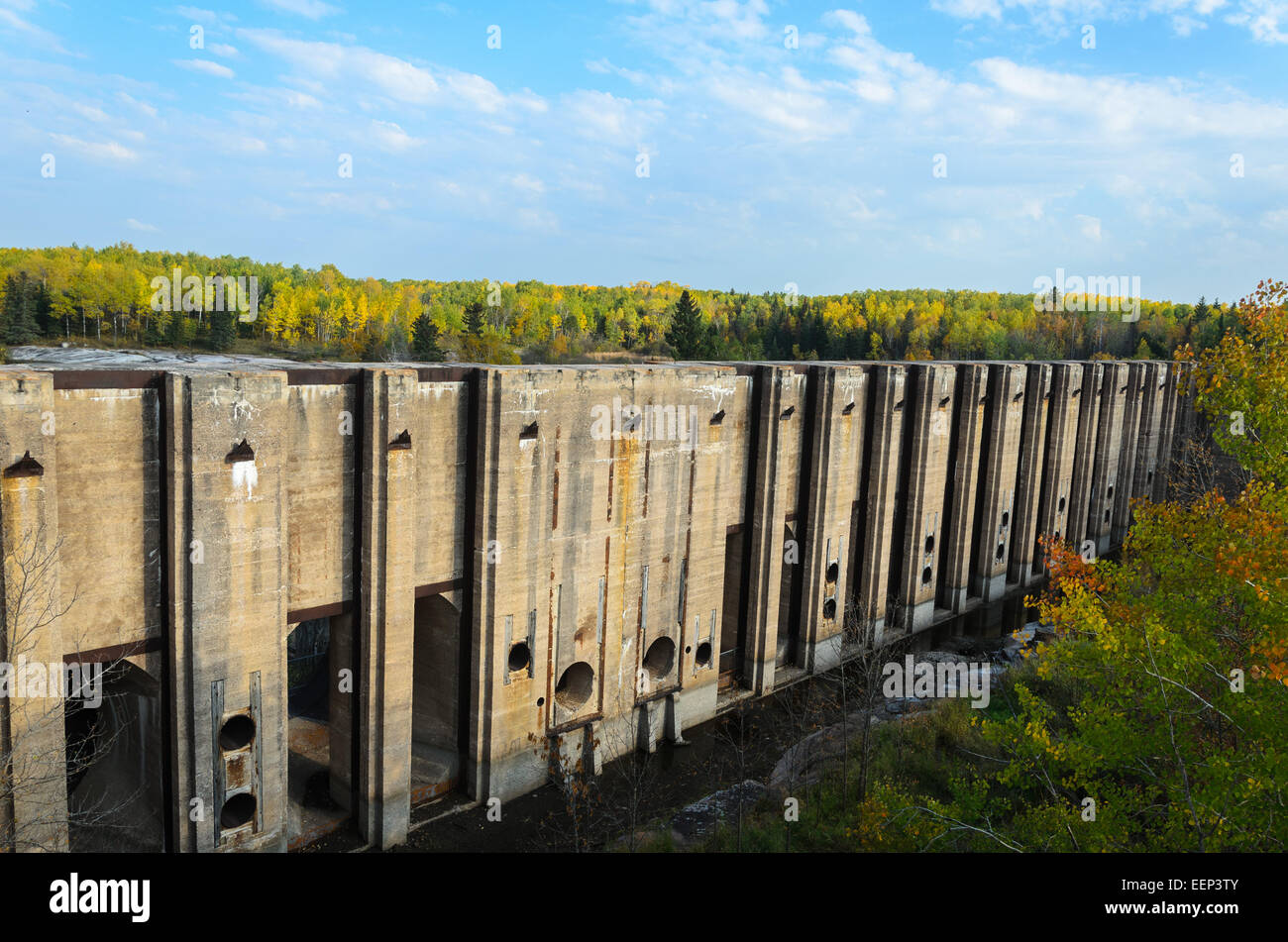 Old Pinawa dam power station near Pinawa Manitoba Canada Stock Photo
