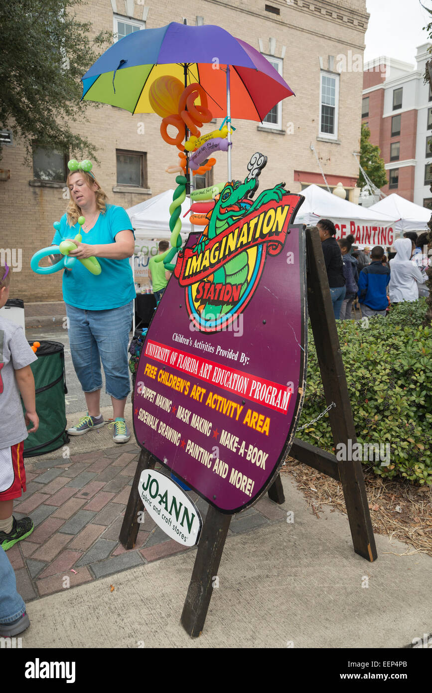 Downtown Art Festival is held annually in Gainesville Florida Stock