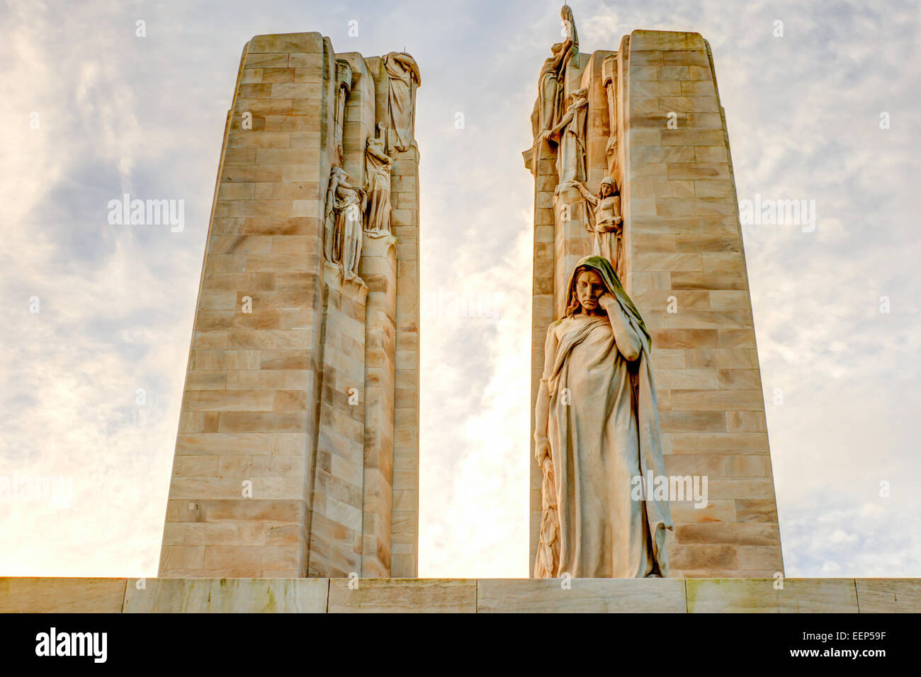 the Canadian memorial at Vimy France World War 1 Stock Photo