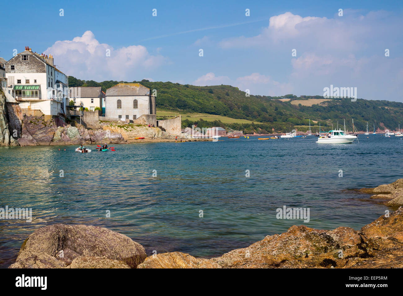 The seaside village of Cawsand on the Rame Peninsula Cornwall England