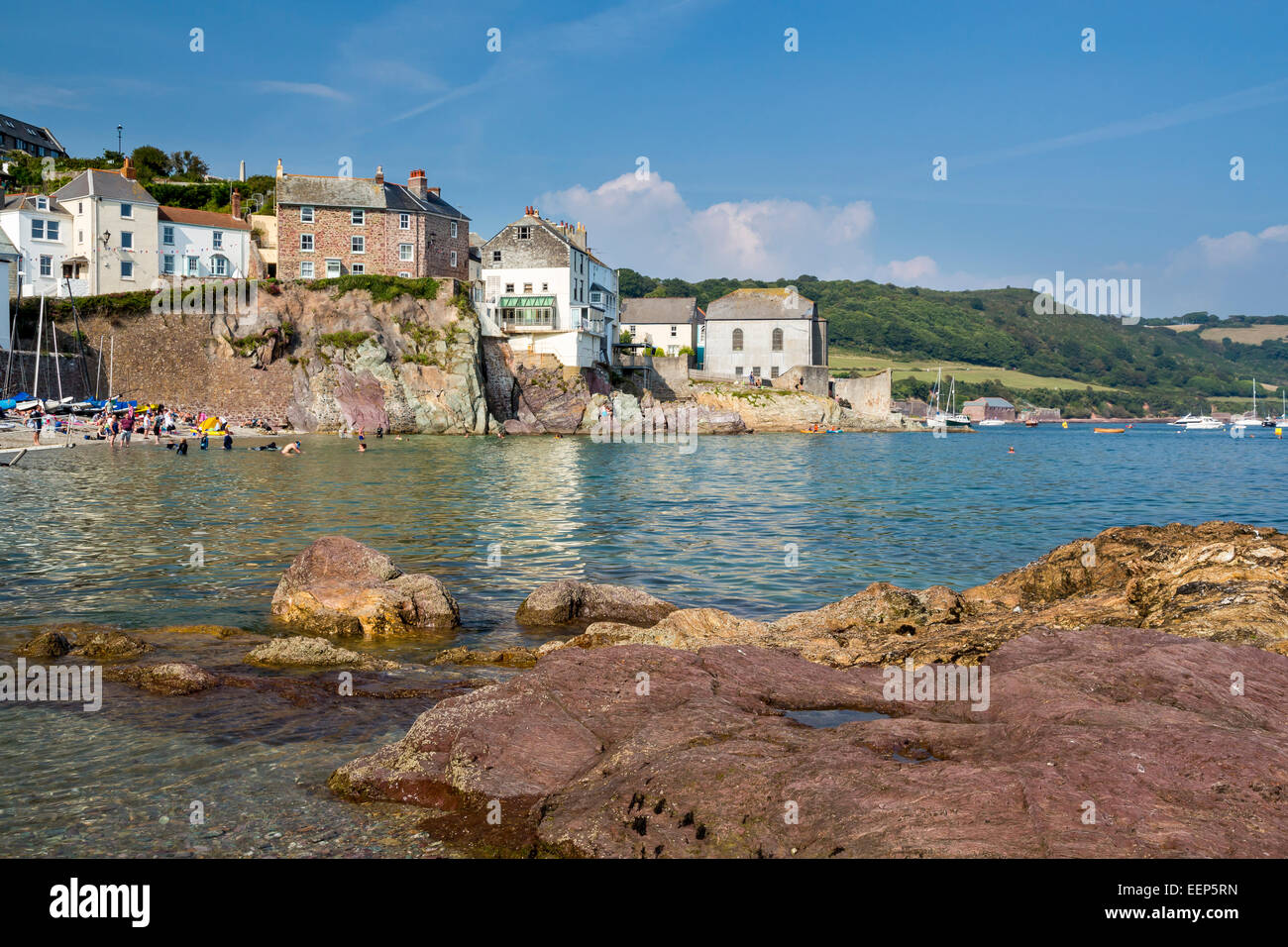 The seaside village of Cawsand on the Rame Peninsula Cornwall England
