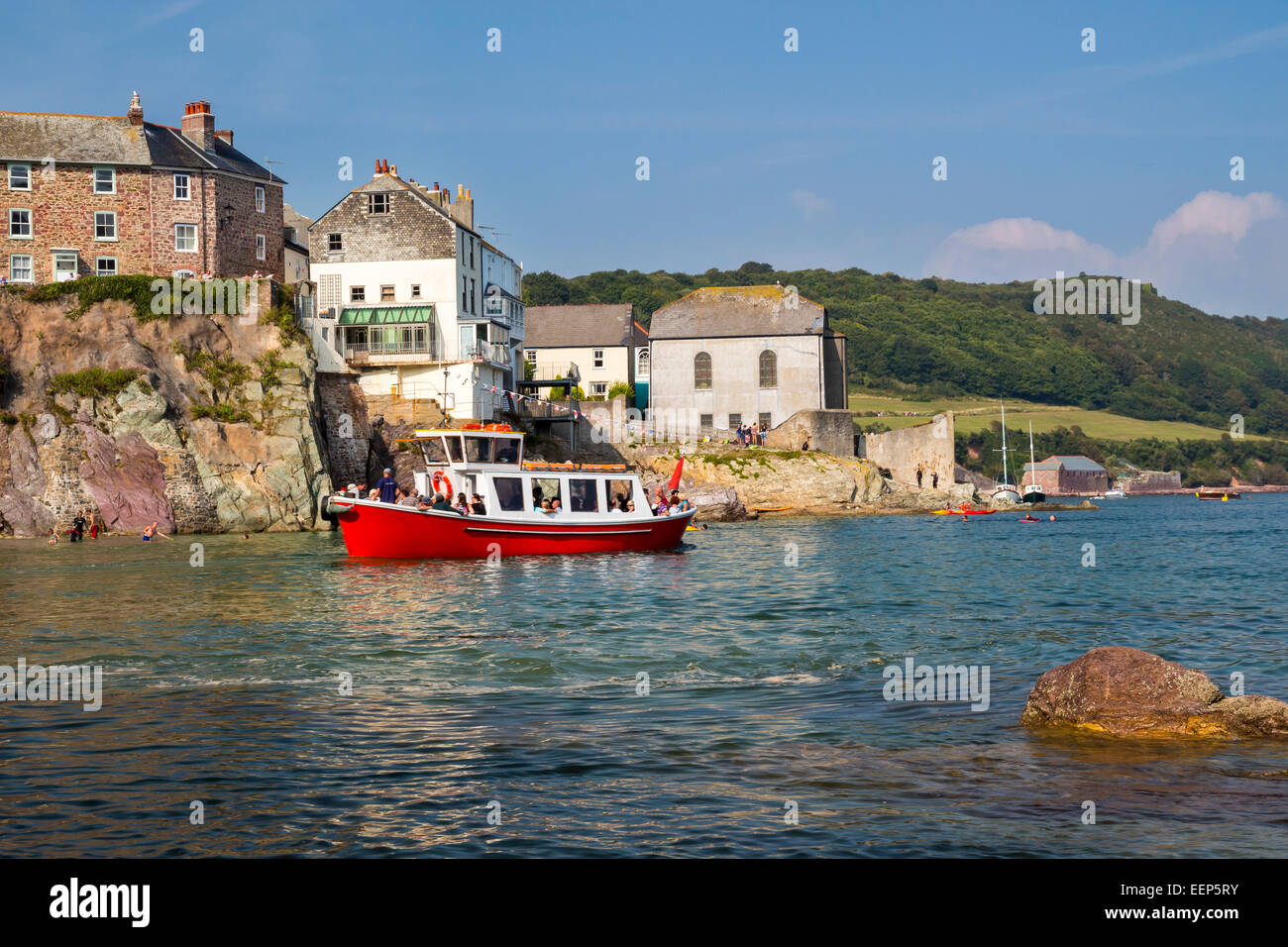 The seaside village of Cawsand on the Rame Peninsula Cornwall England