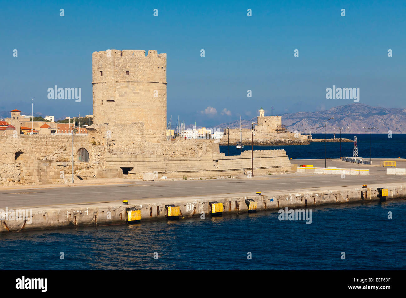 Off the coast of Rhodes Town Greece Europe Stock Photo