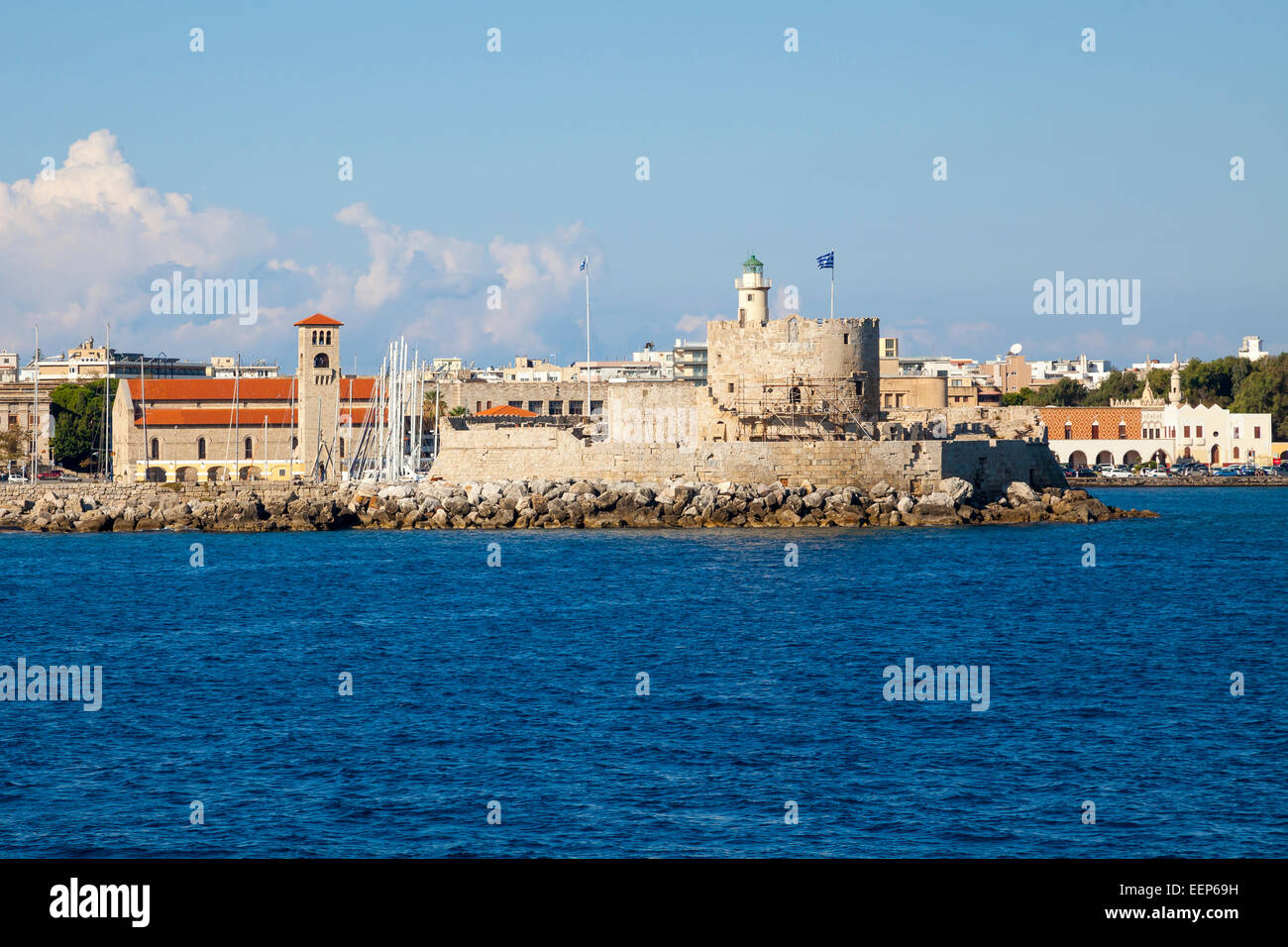 Off the coast of Rhodes Town Greece Europe Stock Photo