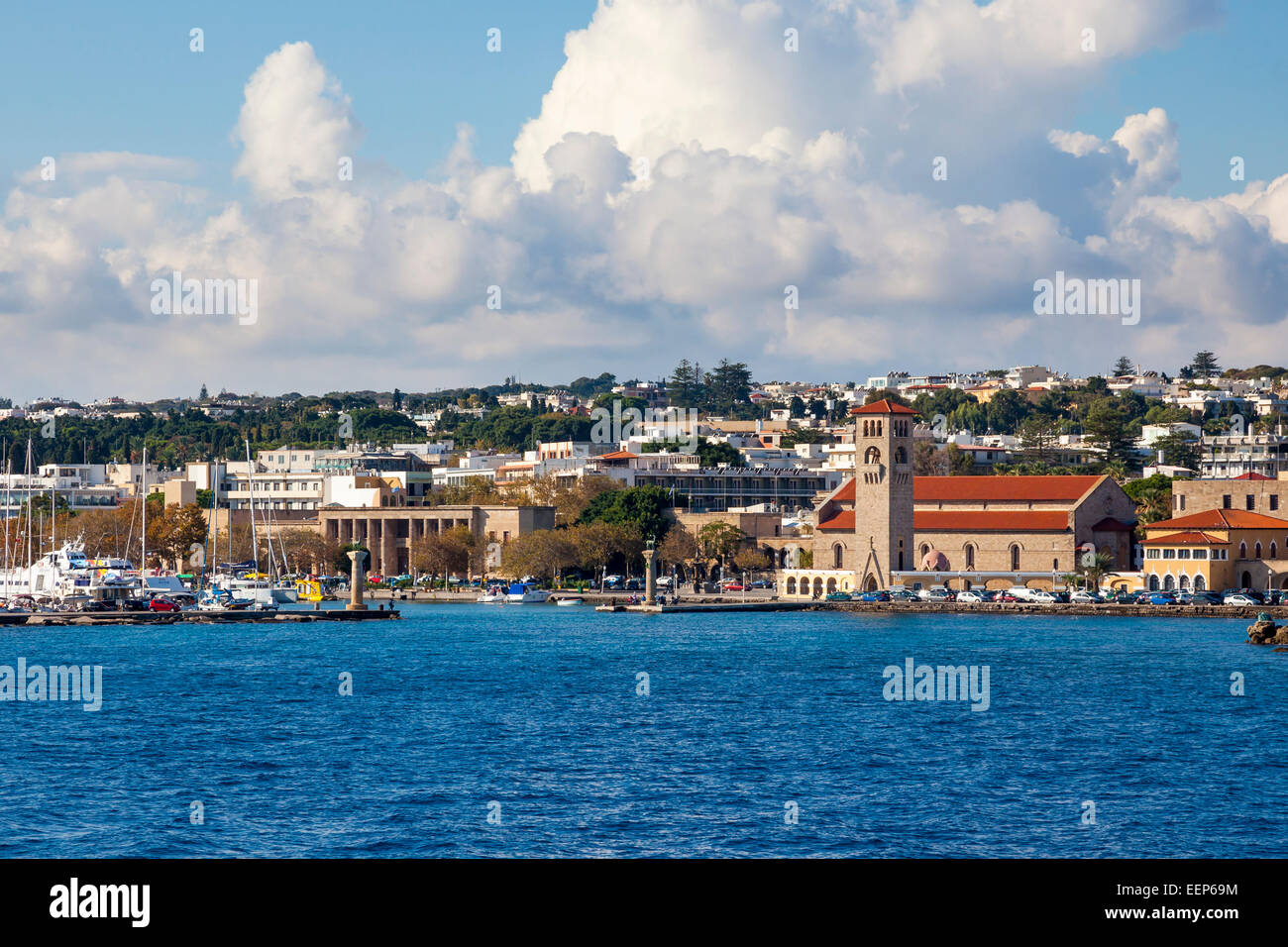 Off the coast of Rhodes Town Greece Europe Stock Photo
