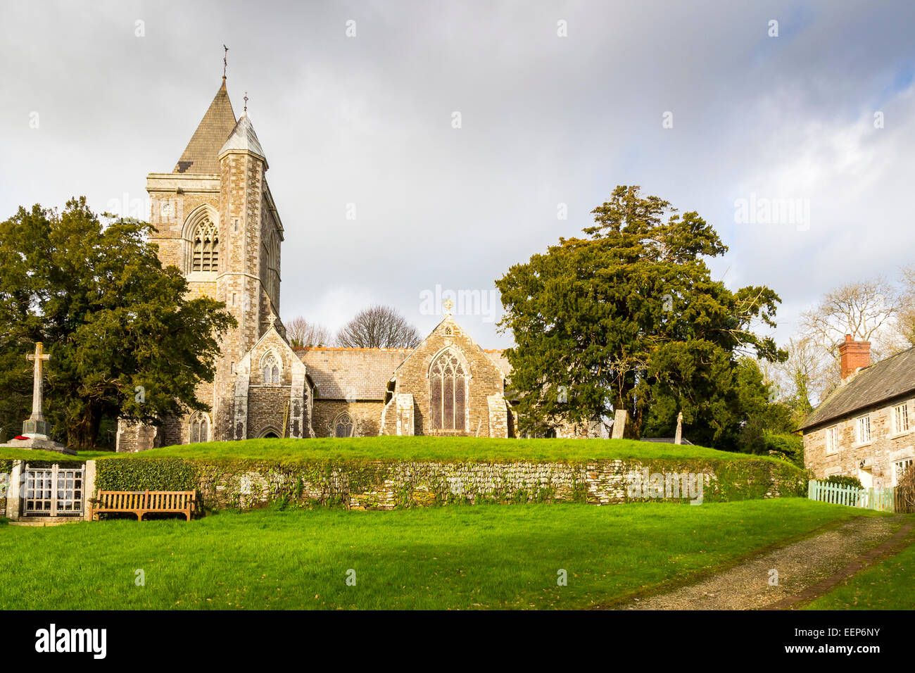 The grade 1 listed Church of St Michael at St Michael Penkevil, Cornwall England UK Europe Stock Photo