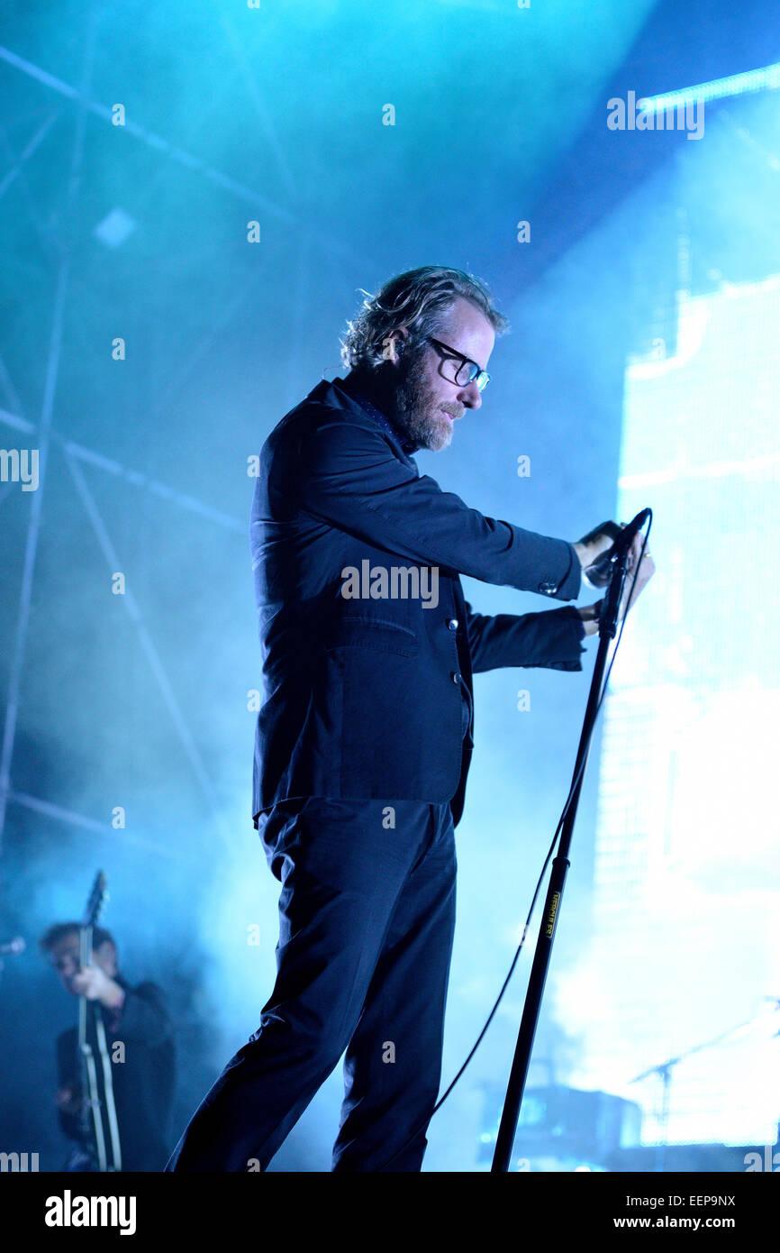 BARCELONA - MAY 30: The National (American indie rock band) in concert at Heineken Primavera Sound 2014. Stock Photo