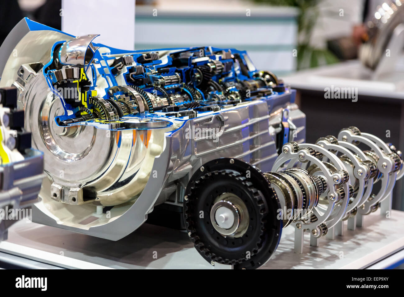 Opened switch gear of a car Stock Photo Alamy