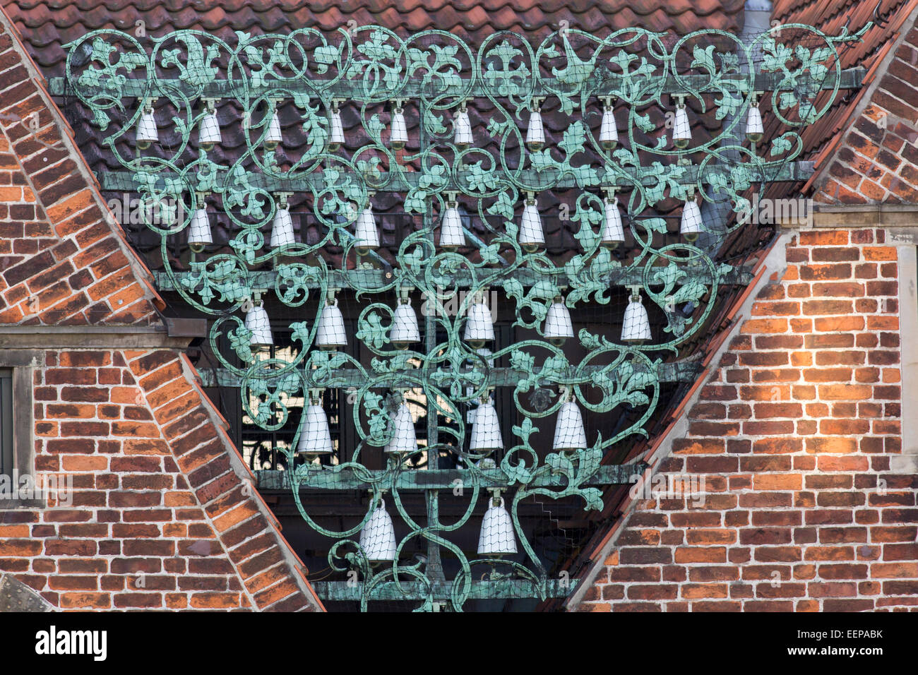Bells at the 'house of chimes' in Bremen Stock Photo