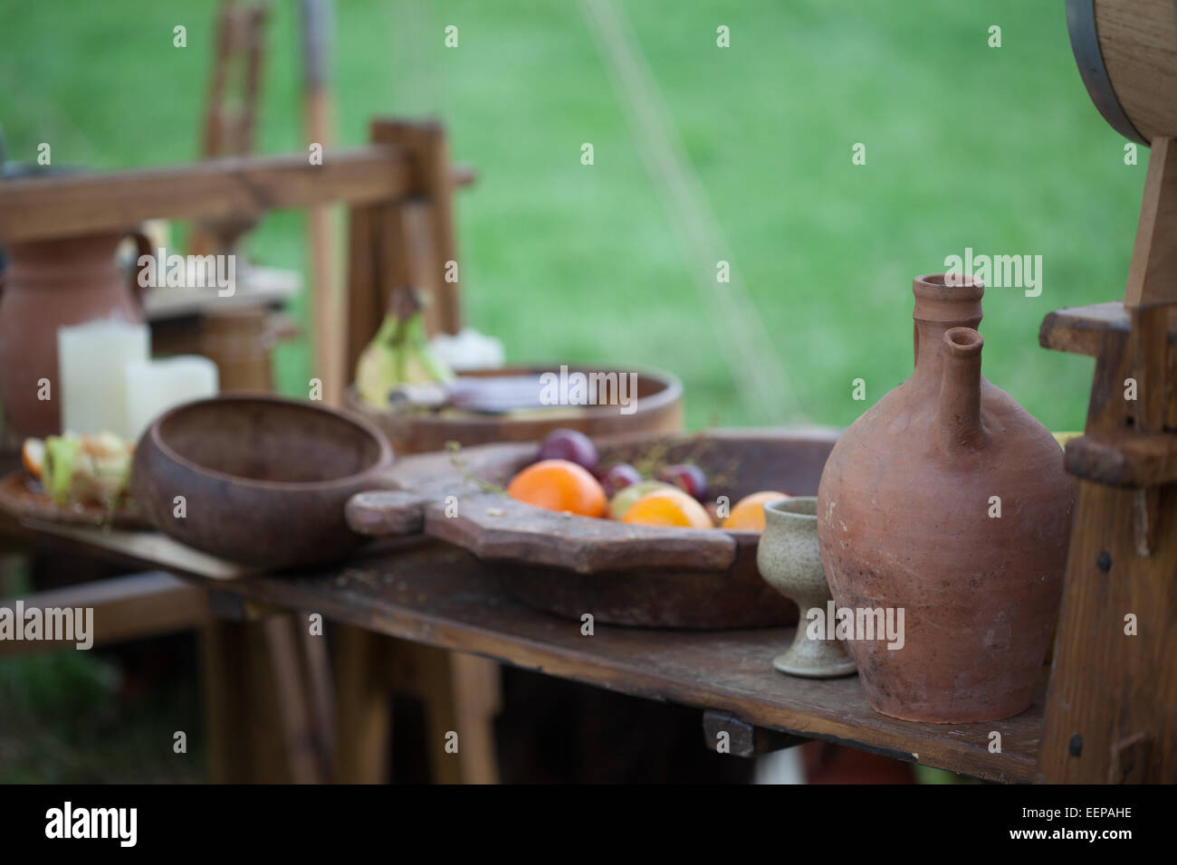Medieval Camp Kitchen Stock Photo - Alamy