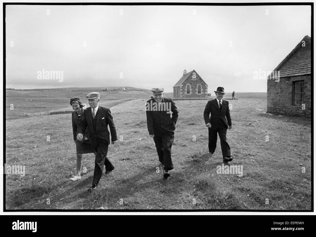 Sunday, after church, Fair Isle Stock Photo Alamy