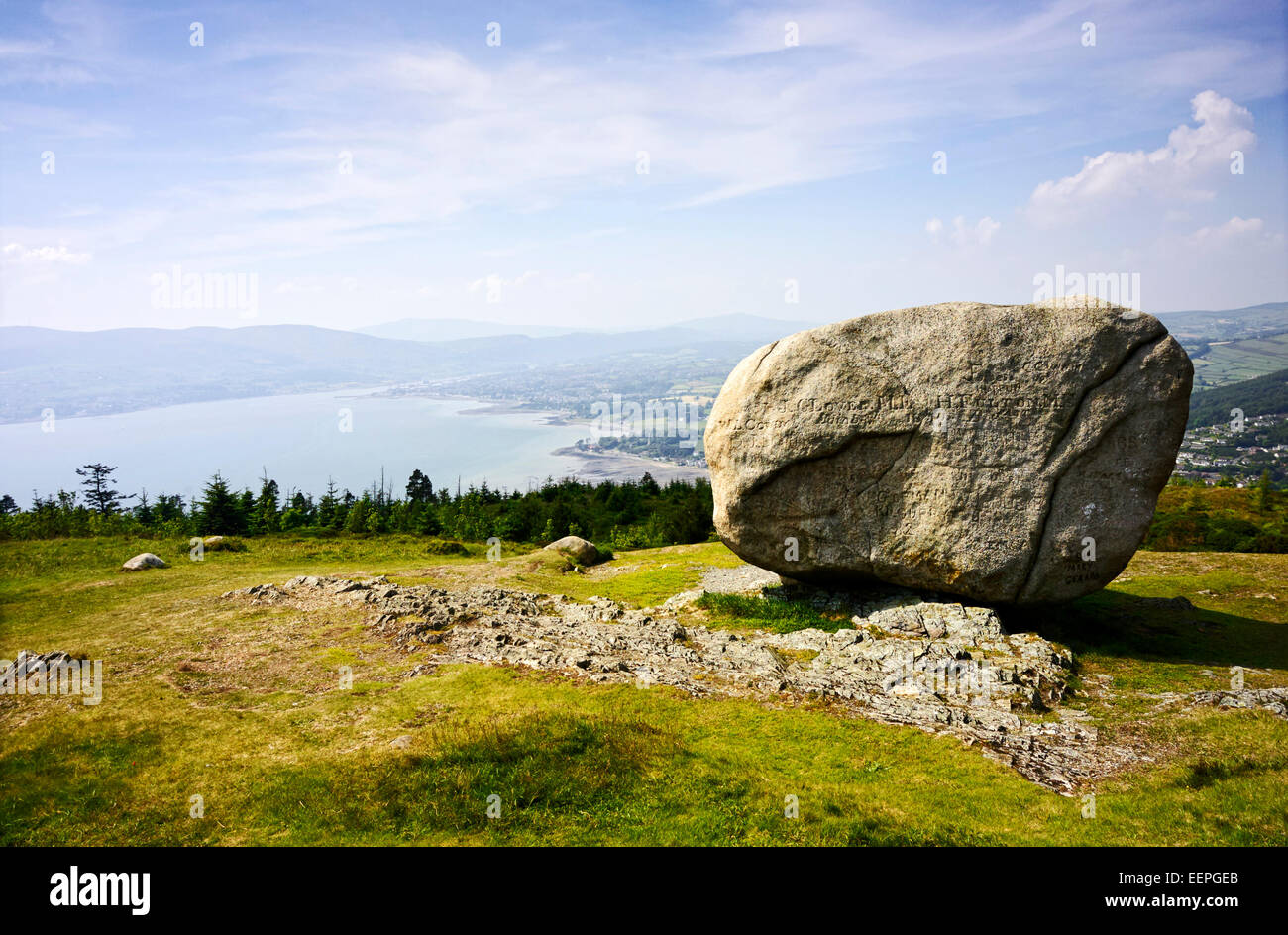 the cloughmore stone rostrevor county down northern ireland Stock Photo