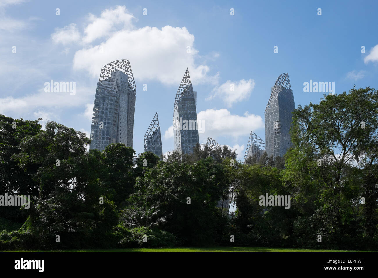 Reflections At Keppel Bay Singapore Stock Photo Alamy