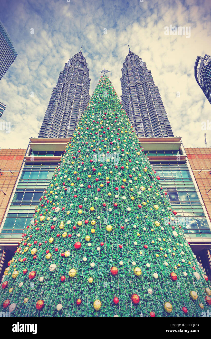 Vintage styled Christmas tree in Kuala Lumpur, Malaysia Stock Photo Alamy