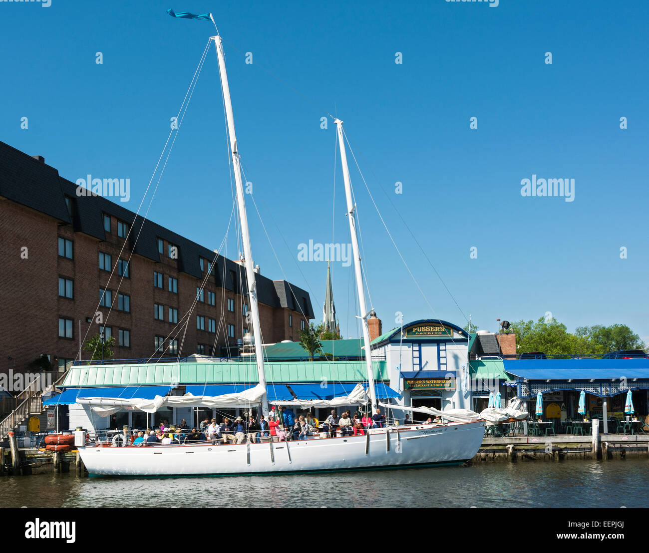 Maryland, Annapolis, City Dock, sailing tour boat Stock Photo Alamy