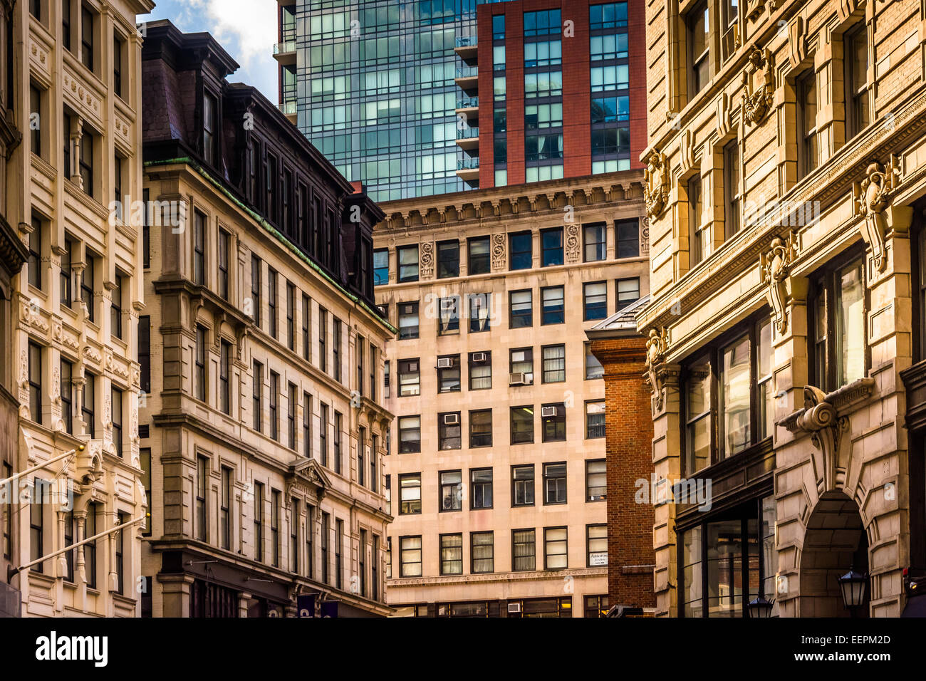 Architectural details of buildings in Boston, Massachusetts Stock Photo ...