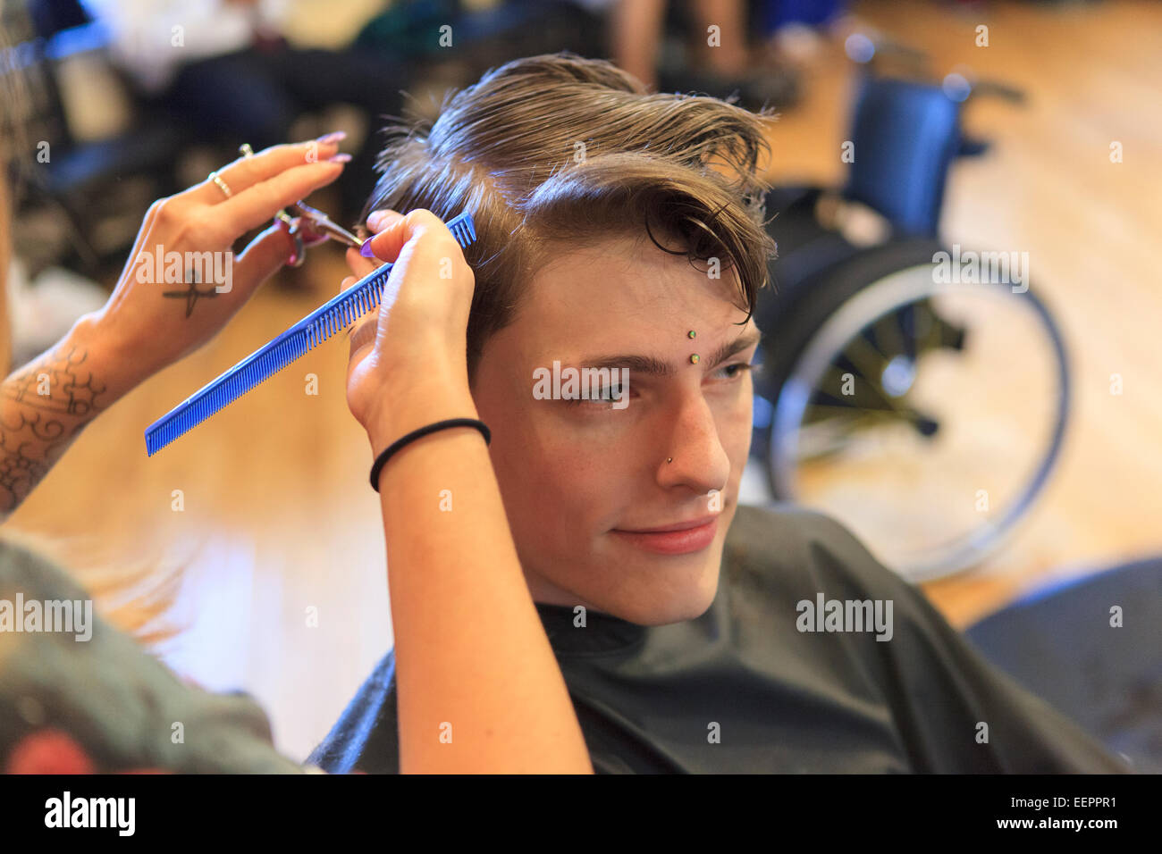 Men Trendy Hair Cut Stock Photos Men Trendy Hair Cut Stock