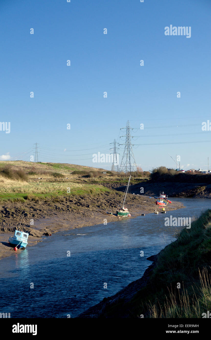 Estuary of River Rhymney, Cardiff, South Wales, UK Stock Photo Alamy