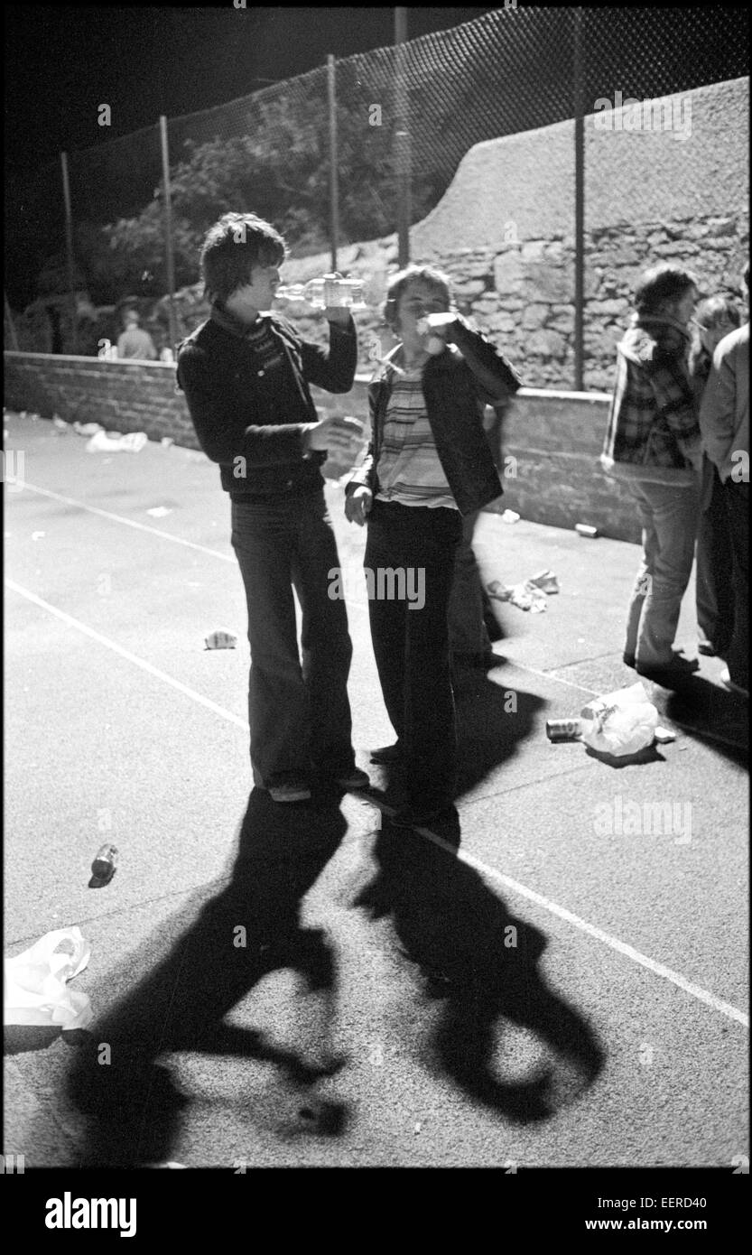 Young drinkers, Lerwick. Stock Photo