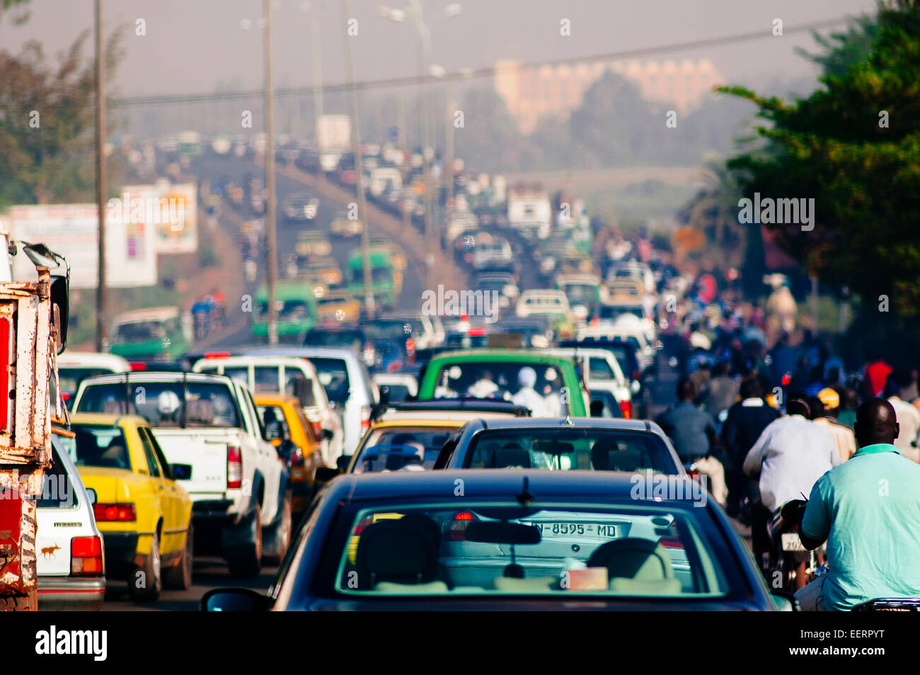 Traffic jam in Bamako, Mali Stock Photo