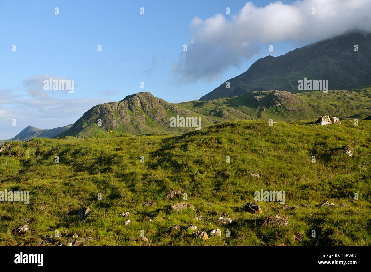Cuillin Hills south of Sligachan, Isle of Skye, Hebrides, Scotland Stock Photo