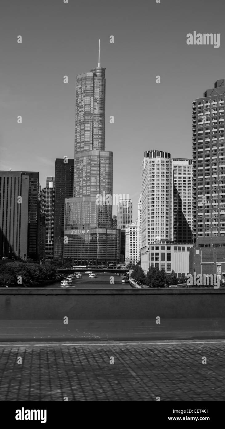Chicago , classic and modern buildings Stock Photo