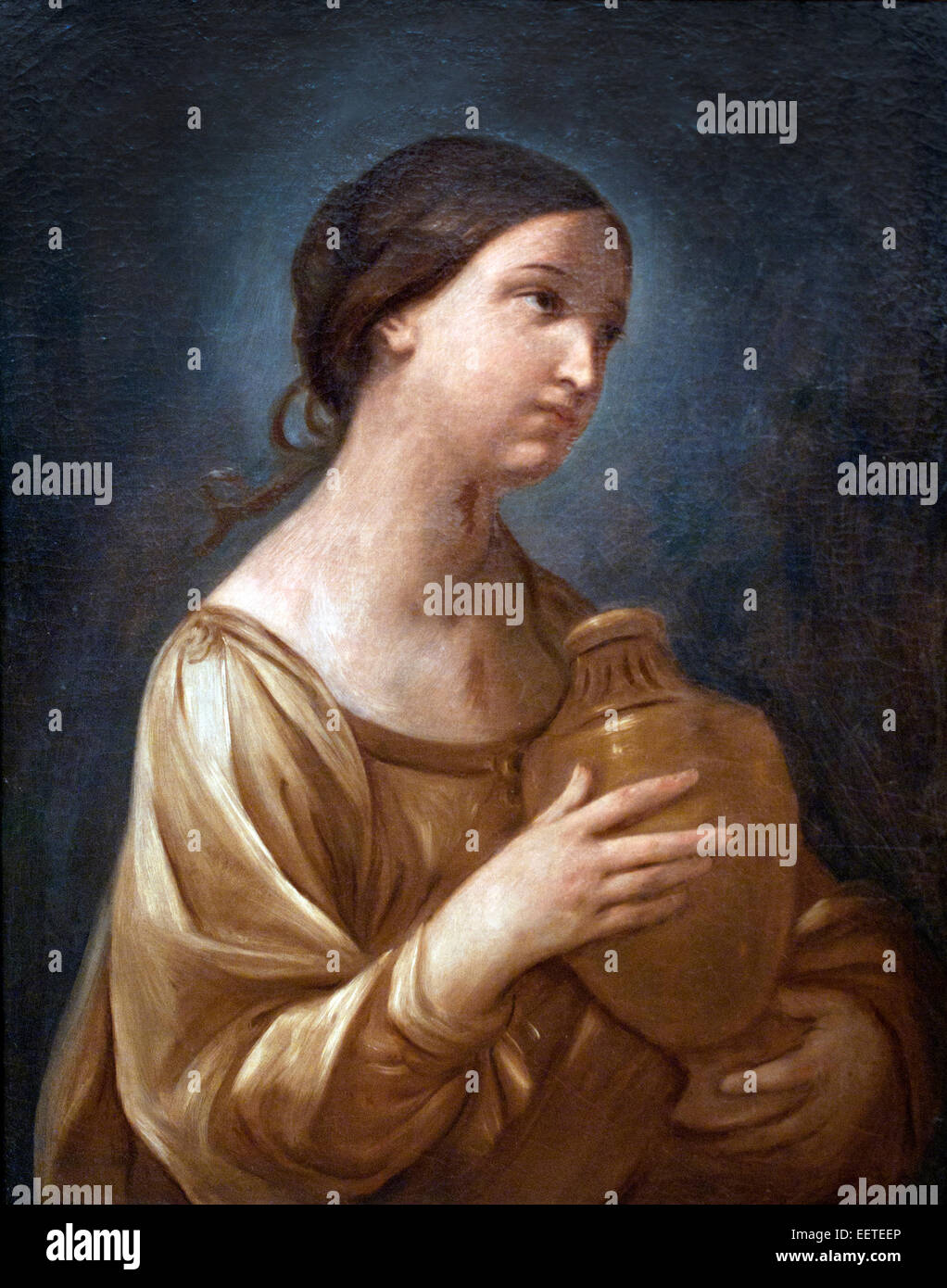 Mary Magdalene with the Jar of ointment (1640 - 1642) Guido Reni  1575 – 1642 Baroque Italy Italian Stock Photo