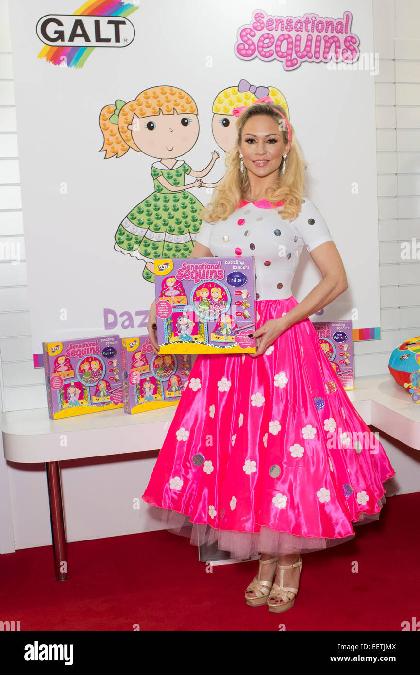Strictly Come Dancing professional dancer Kristina Rihanoff launches a new toy for Galt at the Toy Fair 2015. Stock Photo