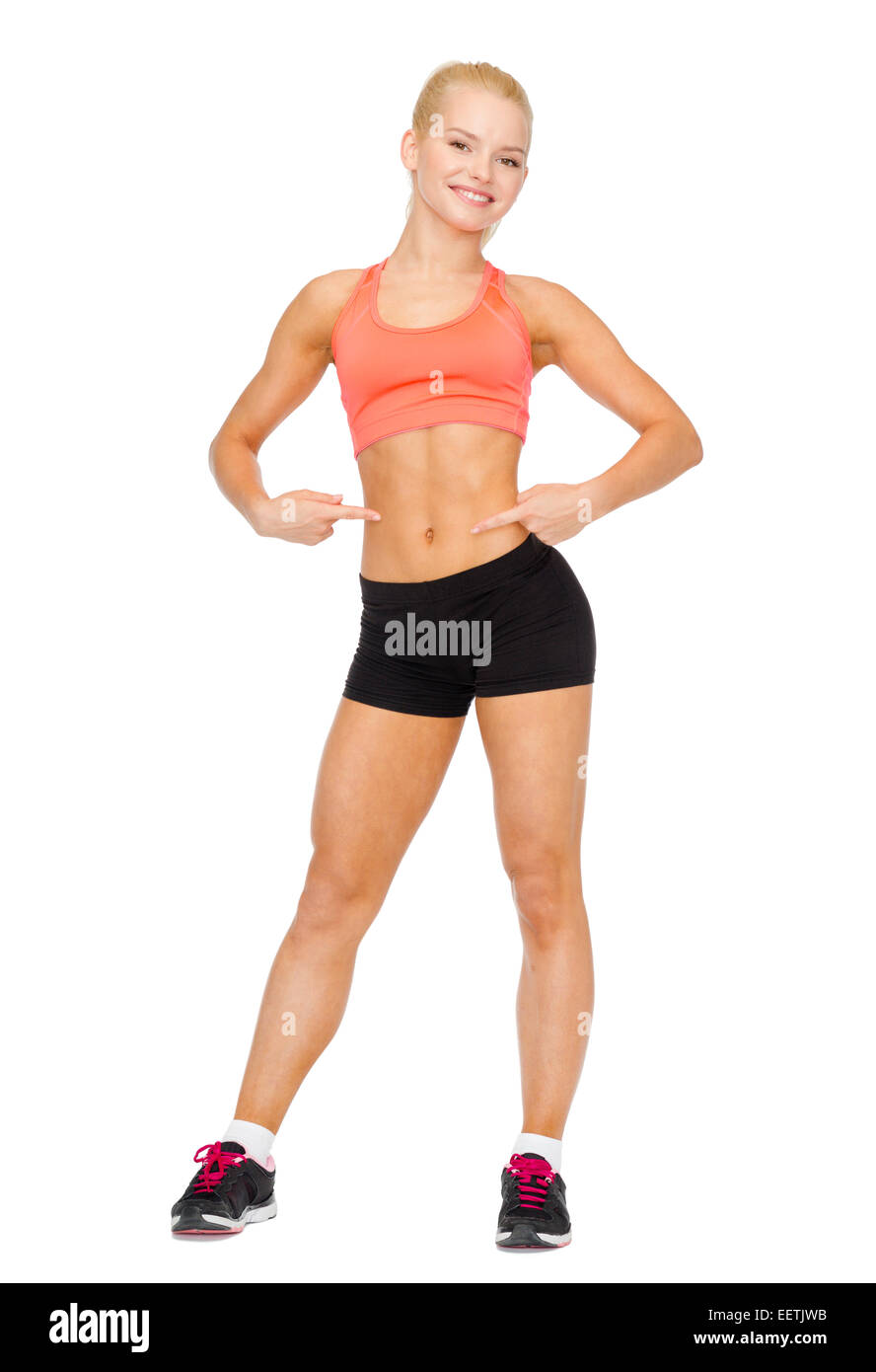 Woman six pack gym Cut Out Stock Images & Pictures - Alamy