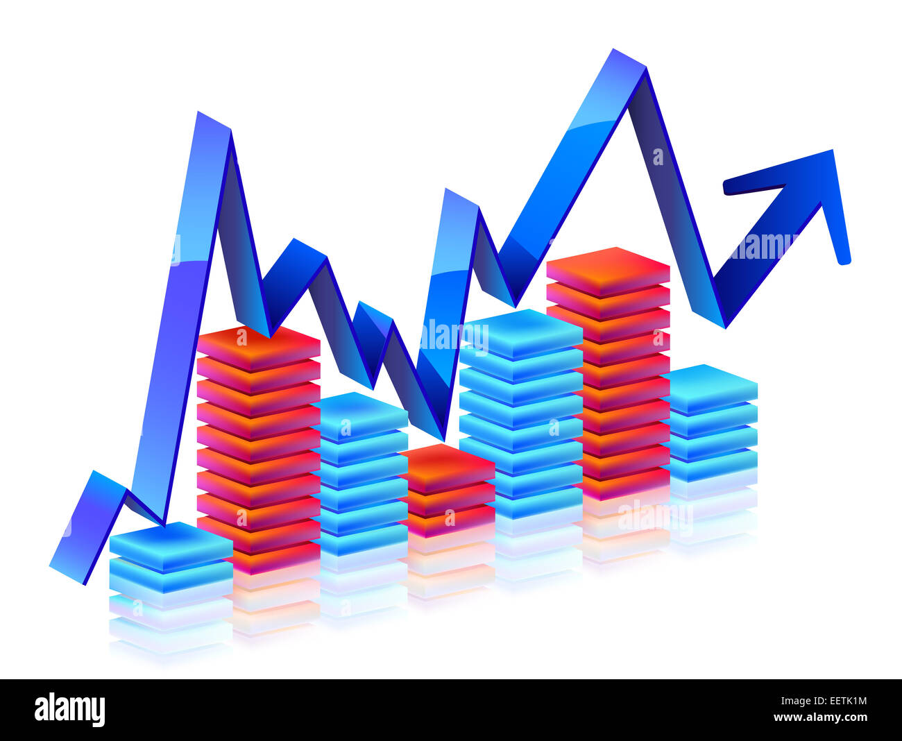 Vector graph on white background Stock Photo - Alamy