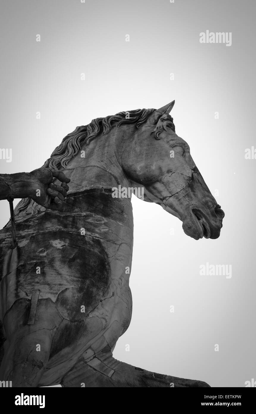 Vittoriano Horse Statue Stock Photo Alamy