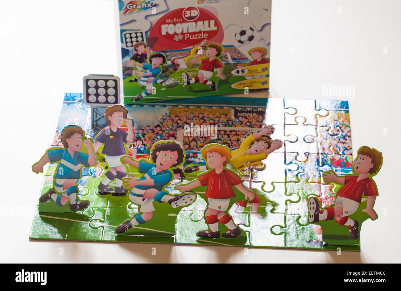 Grafix My first 3D Football jigsaw puzzle with stand up figures and pieces  Stock Photo - Alamy
