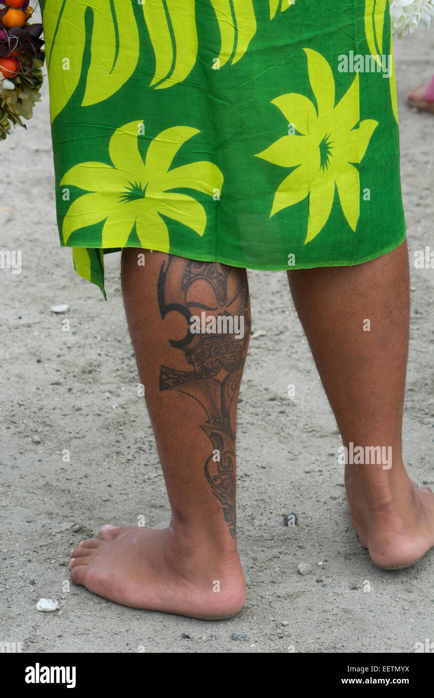 Polynesian man tattoo hi-res stock photography and images - Alamy