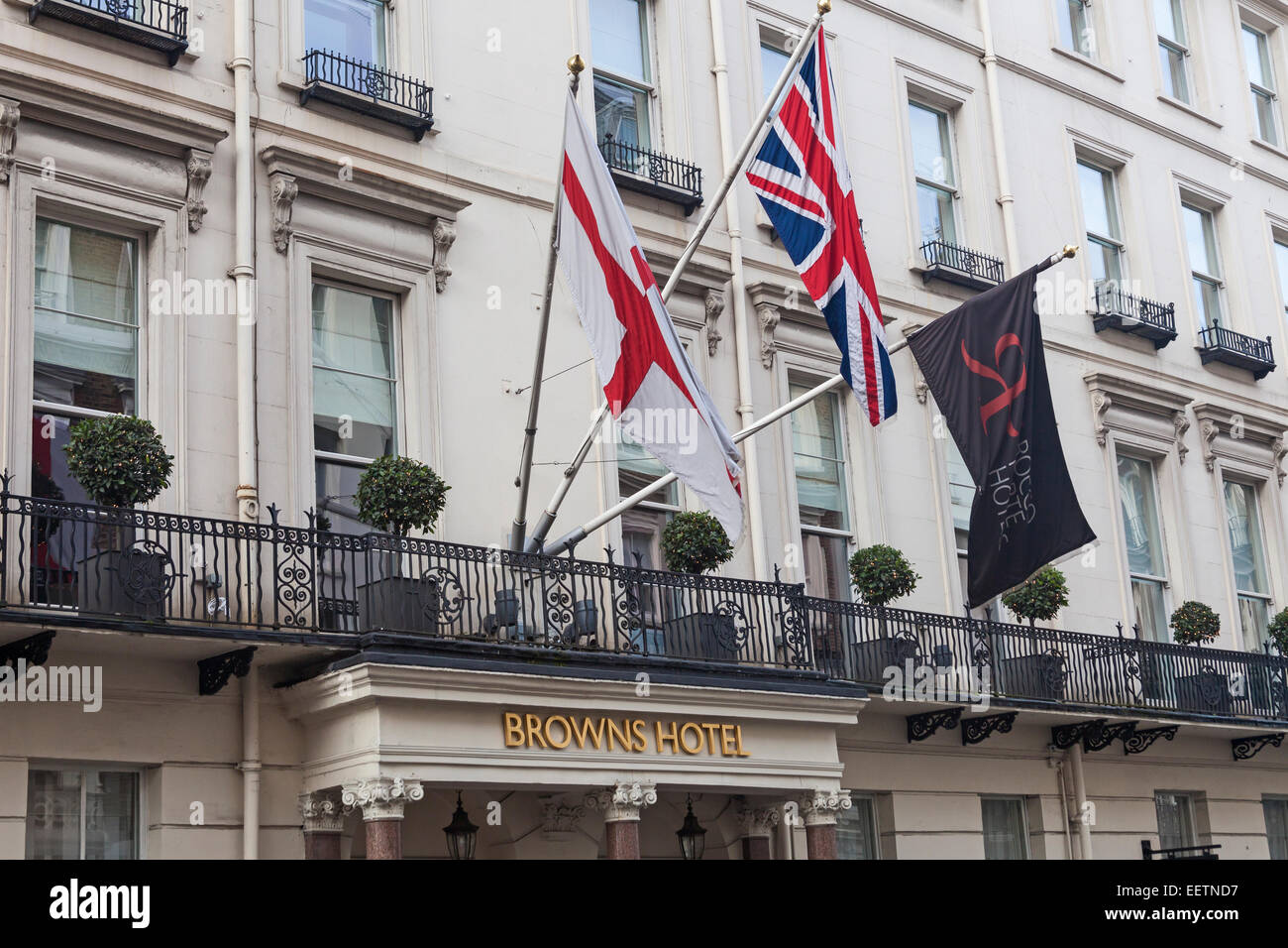 London, Mayfair Brown's Hotel in Albemarle Street Stock Photo, Royalty ...