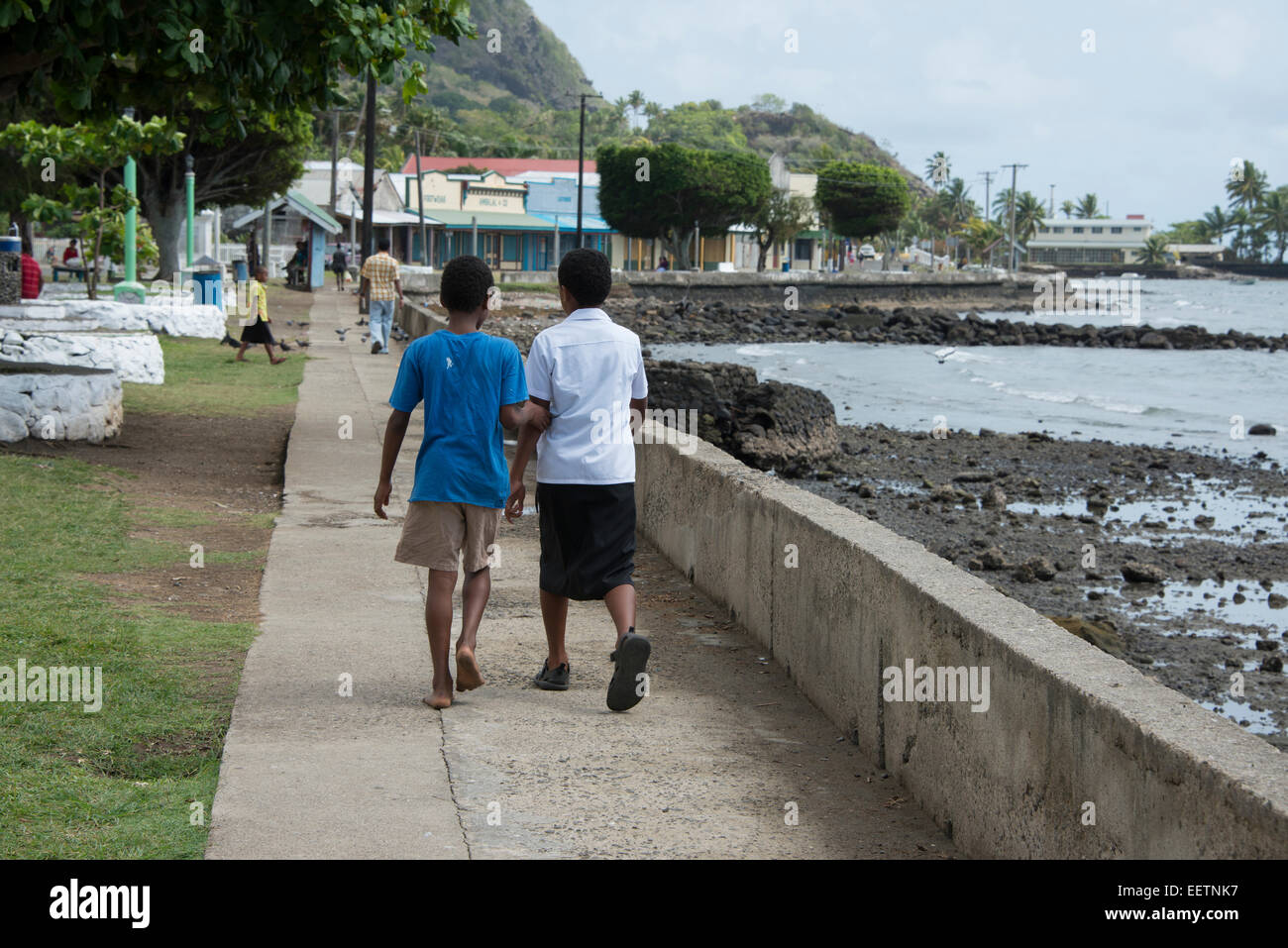 Fiji, Island of Ovalua, port town of Levuka. First Colonial settlement and first capital of Fiji in 1874. Stock Photo