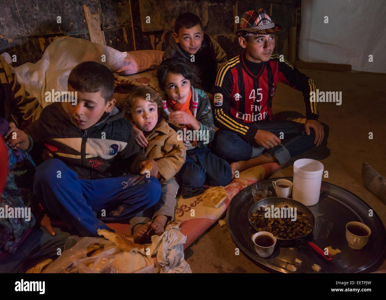 Yezedi Refugees From Sinjar, Duhok, Kurdistan, Iraq Stock Photo
