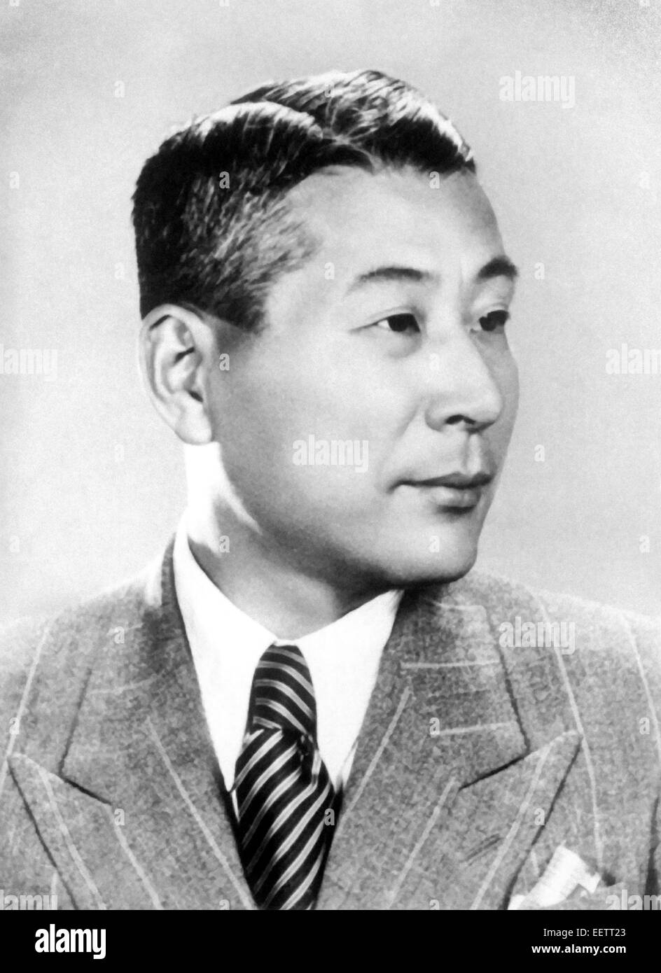 Chiune 'Sempo' Sugihara (1900-1986) Japanese diplomat who whilst vice-consul of the Japanese Consulate in Kaunas, Lithuania in 1939 worked with Polish intelligence and issued thousands of exit visas permitting over 5,000 Polish, Lithuanian and German Jews enabling them to flee Nazi occupation. Stock Photo