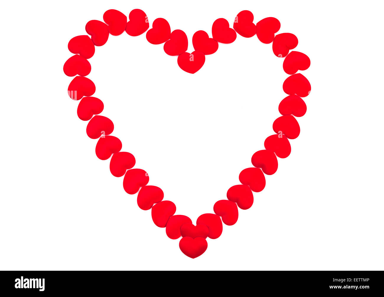 Red heart on white background - concept of love Stock Photo - Alamy