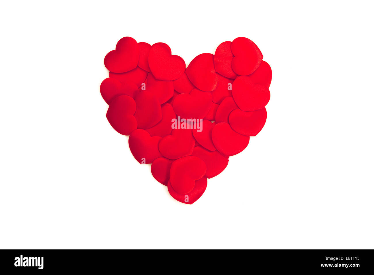 Red heart on white background - concept of love Stock Photo - Alamy